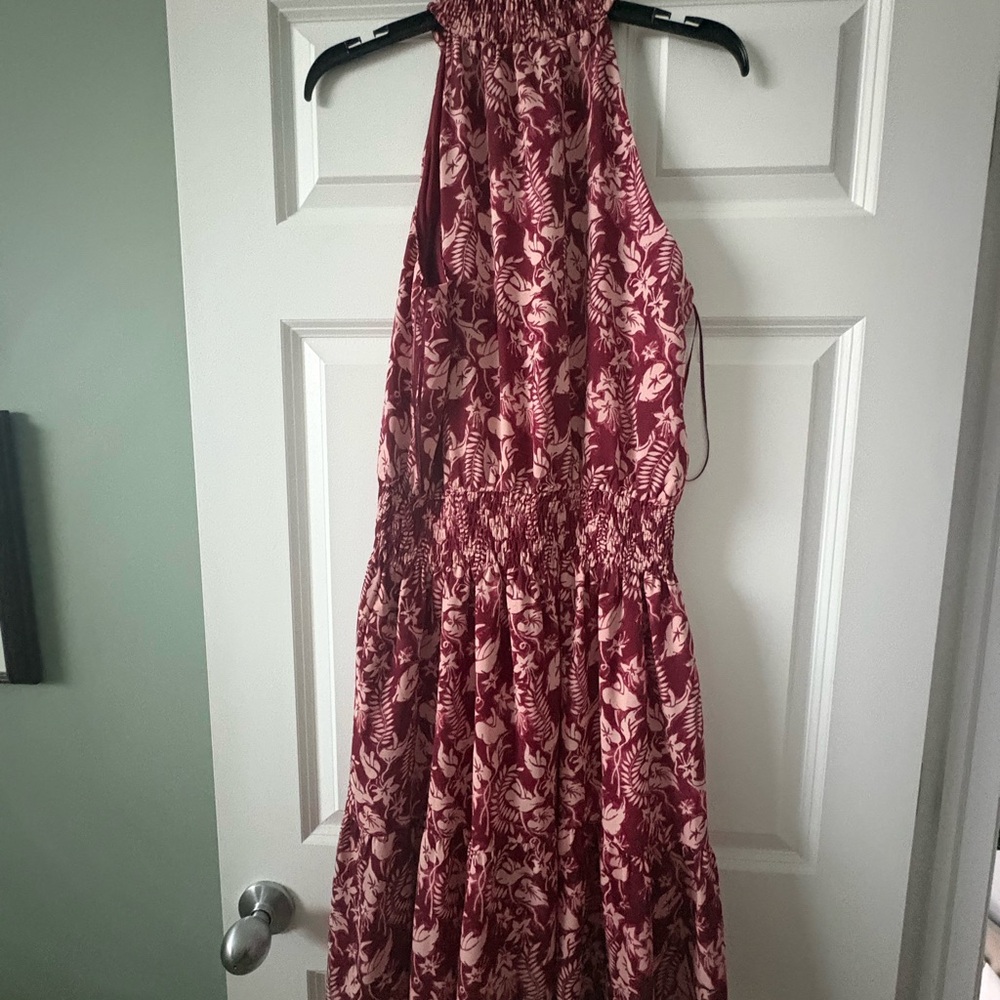 INC International Concepts Red and White Maxi Dress